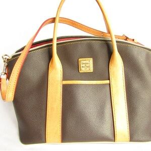 Beautiful preloved Dooney & Bourke Madeline Brown & Tan leather